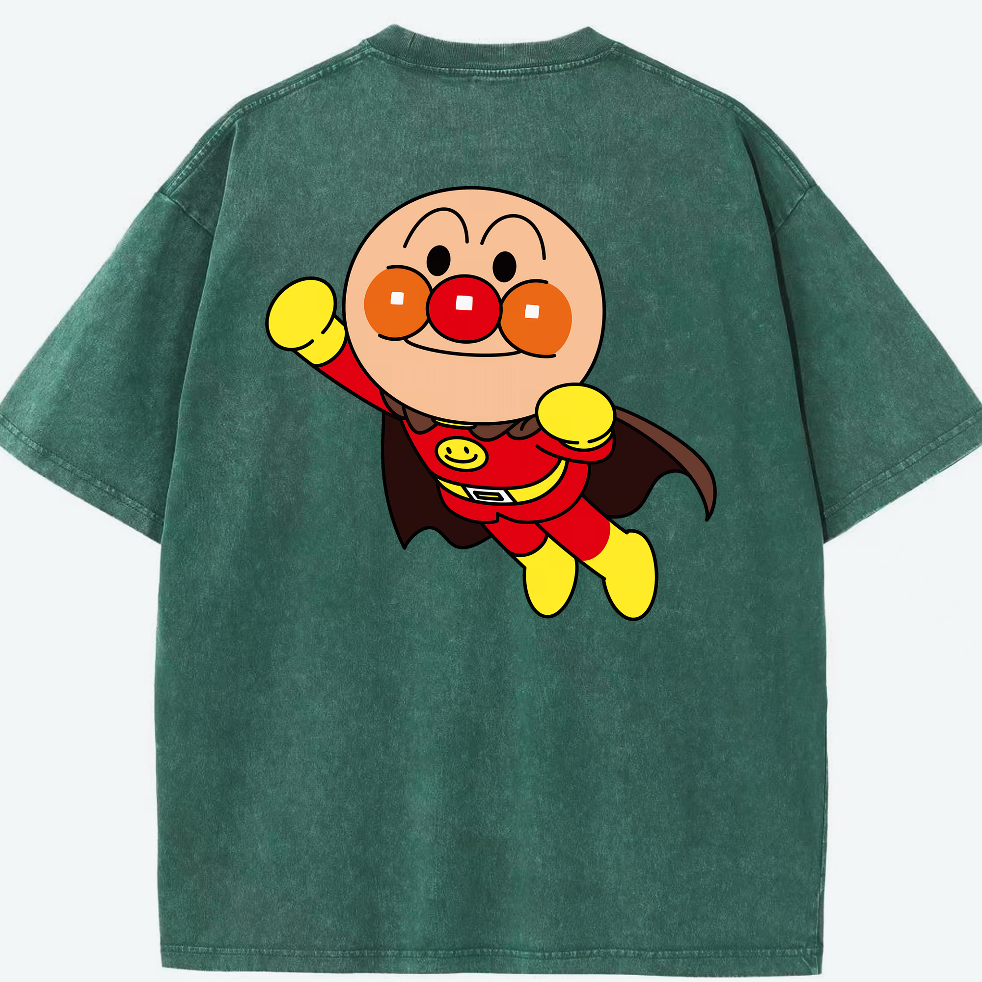 （画像用） アンパンマン Anpanman 綿100% ヴィンテージ風 半袖Tシャツ（背面プリント）